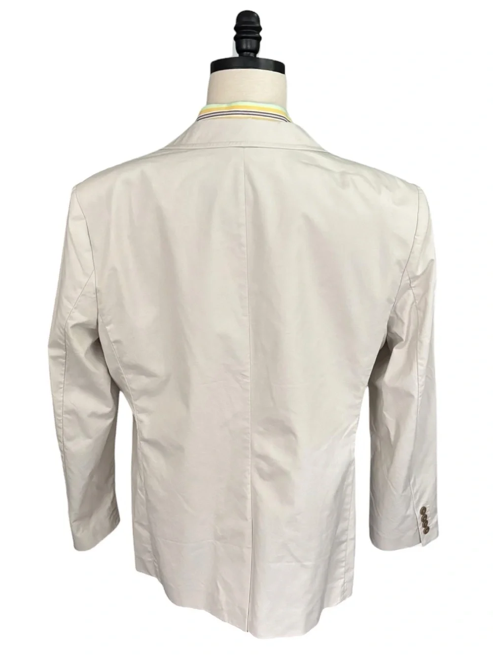 L.L. Bean signature collection plain weave tan blazer in Soapstone | size 46R
